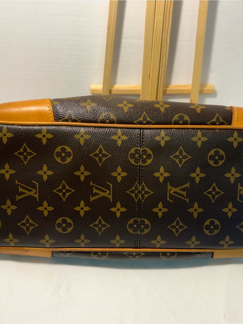 Vintage Louis Vuitton Estrela Monogram Canvas Tote in Brown with Tan Vachetta - Picture 3 of 14